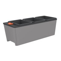 Vaso Autoirrigável Triplo Tramontina 10L Cinza