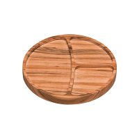 Petisqueira 3 Divisórias Tramontina 13179100 25x25cm Madeira Natural