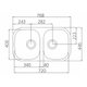 Cuba Tramontina Isis 2C 34 BL 77x45 94030102 Aço Inox Acetinado