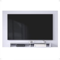 Estante Painel Home Suspenso TV Smart 42 Polegadas Nicho Eletrônico Sala Quarto Pequeno Decoração Retrô - Branco - RPM