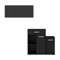 Kit Armário de Cozinha 3 Portas com Balcão Multiuso Multimóveis MP2234