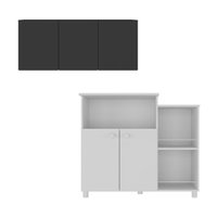 Kit Armário de Cozinha 3 Portas com Balcão Multiuso/Fruteira Multimóveis MP2237