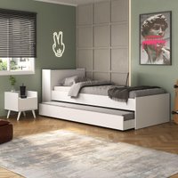 Conjunto Quarto Bicama com Colchão e Baú/Mesa de Cabeceira Retrô Multimóveis MP4222