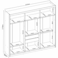 Guarda Roupa Casal MDF 06 Portas 62080 Branco Demobile