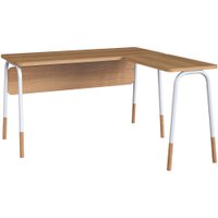 Mesa Escrivaninha Em L 136 cm 28001 Hanover Branco Artesano