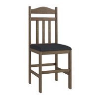 Conjunto 2 Cadeiras de Madeira Móveis Canção Ameixa Negra/Preto