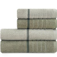 Toalhas de Banho e Rosto Karsten 100 Algodão C/ 4 Peças - Emcompre