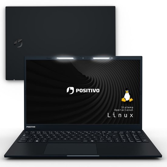 Notebook Positivo Vision i15 Intel® Core™ i3-N300 Linux 8GB RAM 512GB SSD Lumina Bar 15,6 Full HD - Preto
