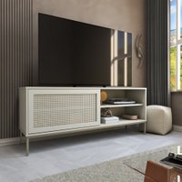 Rack para TV Até 55 Polegadas Heron 1 Porta Off White - Panorama Móveis