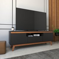 Rack para TV Até 60 Polegadas Albany 2 Portas 1 Gaveta Preto - Panorama Móveis