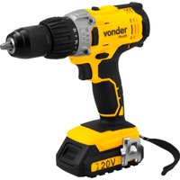 Parafusadeira Furadeira Impacto Bateria 20V Vonder PFV 200I Fonte Carregamento Bivolt