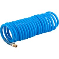 Mangueira/tubo poliuretano azul espiral conector 1/4" NPT macho 6,5 mm x 10,00 mm com 5m VONDER