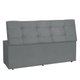 Calçadeira Recamier Baú Casal 1,40m Roma Suede Cinza - Pallazio