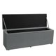 Calçadeira Recamier Baú Casal 1,40m Roma Suede Cinza - Pallazio