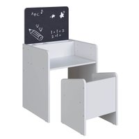 Mesinha Infantil com Lousa e Cadeira Le Petit Branco