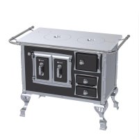 Fogao a Lenha N 1 Sec Chapa de Aluminio Preto Sem Tampa Se