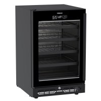 Adega Cave In Touch 100 Preto Fosco Porta Invertida