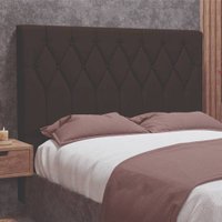 Cabeceira Estofada P/ Cama Box Casal Miami de 1,40m Suede Dobuê