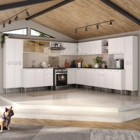Armário de Cozinha Modulada 12 Pçs com Balcão de Pia Siena Multimóveis MP2240