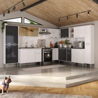 Cozinha Modulada Completa com Armário e Balcão 10 Pçs Siena Multimóveis MP2242