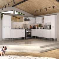 Cozinha Modulada Completa com Armário e Balcão 10 Pçs Siena Multimóveis MP2242