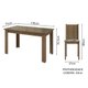 Conjunto Sala de Jantar Mesa Tampo de Vidro 6 Cadeiras Rustic/Hibiscos Isla Madesa