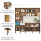 Armário de Cozinha Completa 2m 9 Portas 1 Gaveta Pulse Freijó/Branco Kit's Paraná