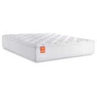 Colchão Casal Queen Molas Ensacadas Real Pillow Top 158x198x27cm Branco Inducol - Suporta até 130kg por Pessoa