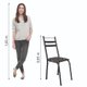 Conjunto Com 2 Cadeiras Tubular Itália Preto Floral Artefamol