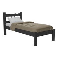 Cama Solteiro Madeira Maciça para Colchão 78/88 x 188cm Madri Multimóveis VCR4141 Branco