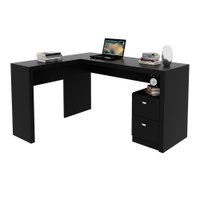 Escrivaninha/Mesa Escritório de Canto Multimóveis VCR25032 Preto