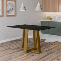 Mesa de Jantar 136cm Multimóveis CR50044 Carvalho/Preto