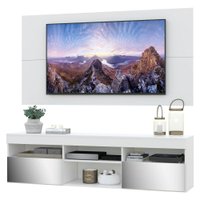 Rack com Painel TV 65" com Espelho Londres Multimóveis V3339 Branco