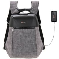 Mochila Antifurto Tonin Com Usb Cinza Para Notebook 15'' Anti Roubo