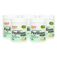 Psyllium Plantago Ovatae em Pó 220g Husk-Índia Kit com 5