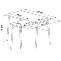 Conjunto de Escritório Mesa em L e Gaveteiro 28002X27998 Hanover Branco Artesano