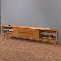 Rack para TV Até 65 Polegadas Limit 2 Gavetas 2 Prateleiras Nature - Tebarrot