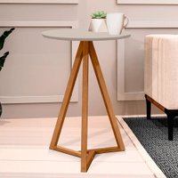 Mesa de Canto Classic Off White/Nature - Tebarrot