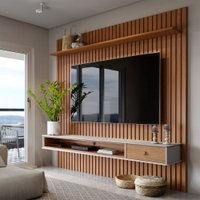 Painel para TV Até 65 Polegadas Detroit 1 Gaveta Ripado Nature - Tebarrot