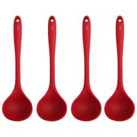 Kit 4 Conchas de Silicone para Cozinha Utensílios Cozinha Vermelha Brinox