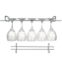 2 Suporte Organizador De Armário Porta Taças Cromado 35cm Cromado