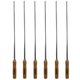 6 Espetos De Inox Para Coração 85cm Carne Churrasqueira Inox