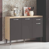 Balcão De Cozinha Com 3 Portas 1 Gaveta Com Tampo 1,20m Aurora Aramóveis