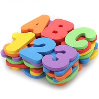 Brinquedo Hora do Banho C/ Letras do Alfabeto e Números Educativo Bebe Buba Colorido