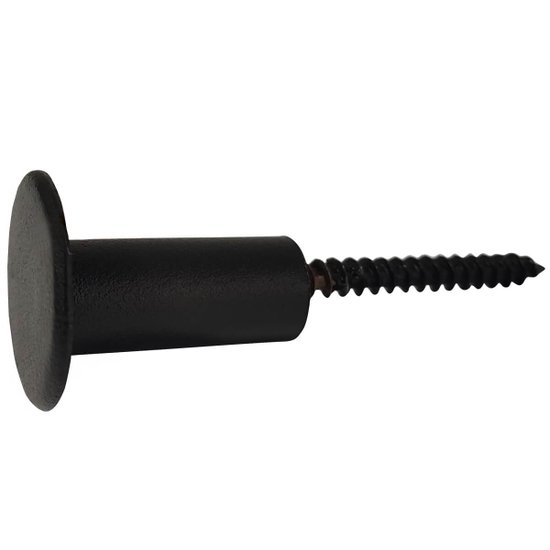 Pino Suporte para Espelho Adnet Pendurador de Casaco de Parede Aço Carbono 3cm Preto