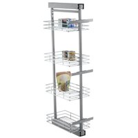 Coluna Aramada Deslizante de Embutir 122cm Organizador 4 Cestos Schmitt Cromado