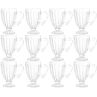 Kits 12 Xícaras de Café 100ml Cristal Imperial Lyor Taças para Cafézinho Padaria Casa
