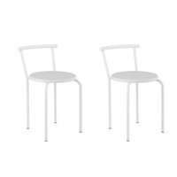 Kits 2 Banquetas Tubo Branco Napa Branca Carraro