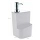 Conjunto P/ Pia Cozinha Lixeira 4,7 Porta Detergente Escorredor Branco