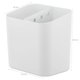 Conjunto P/ Pia Cozinha Lixeira 4,7 Porta Detergente Escorredor Branco